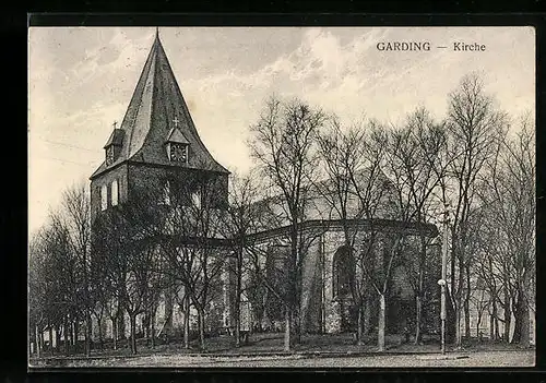 AK Garding, Blick auf Kirche