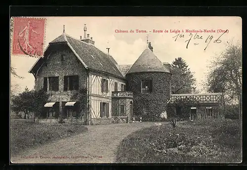 AK Moulins-la-Marche, Chateau du Tertre, Route de Laigle