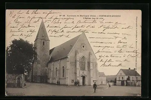 AK Condé-sur-Huisne, L`Eglise, vue de cote