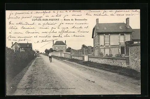 AK Condé-sur-Huisne, Route de Bretoncelles