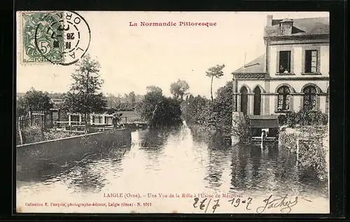 AK Laigle, Une Vue de la Rille a l`Usine de Merouvet