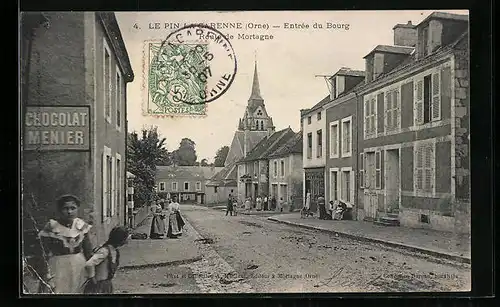 AK Le Pin la Garenne, Entree du Bourg, Route de Mortagne