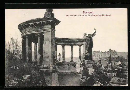 AK Budapest, St. Gerhardus Denkmal