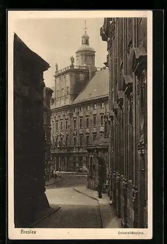 AK Breslau, Partie am Universitätsplatz