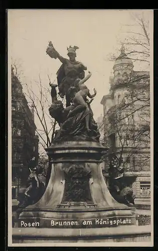 AK Posen, Brunnen am Königsplatz