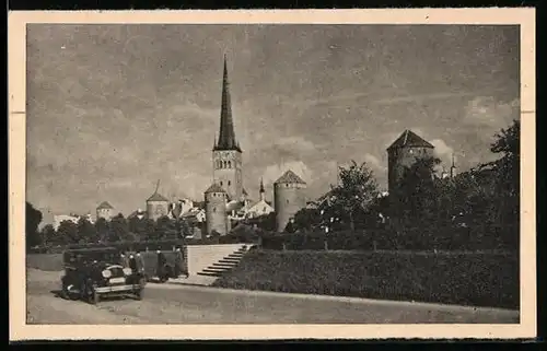 AK Reval, Der Platz der Türme und die Olaikirche
