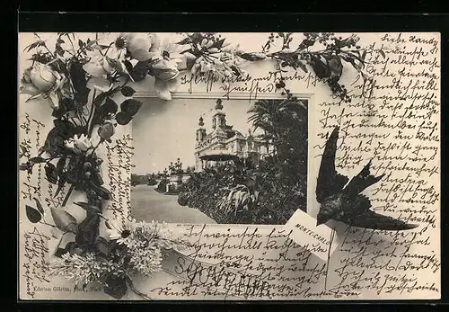 AK Monte-Carlo, le Theatre et Jardins