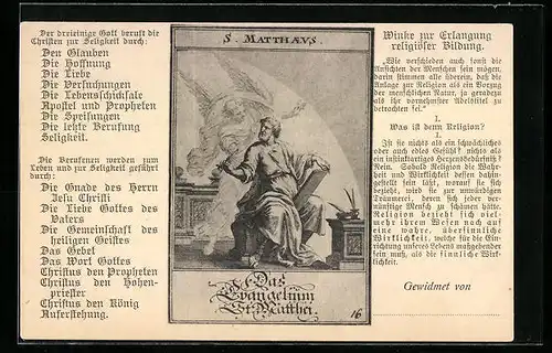 AK S. Matthaeus, Der dreieinige Gott beruft die Christen zur Seligkeit durch: Glauben, Hoffnung, Liebe...
