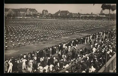 AK Leipzig, 1. Deutsches Arbeiter-Turn und Sportfest 1922, Blick auf das Sportfeld