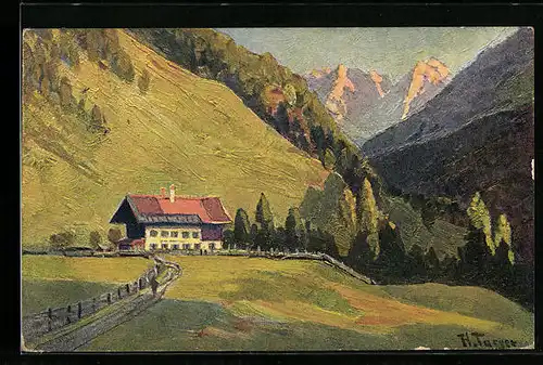 Künstler-AK Oberaudorf, Gasthaus St. Georg