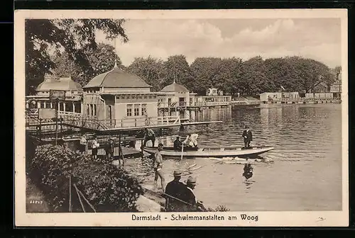 AK Darmstadt, Schwimmanstalten am Woog