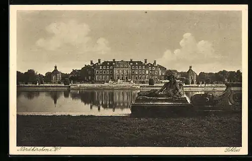 AK Nordkirchen i. W., Schloss vom Park aus gesehen