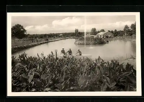 AK Wolfenweiler b. Freiburg i. Br., Campingplatz Fischerinsel