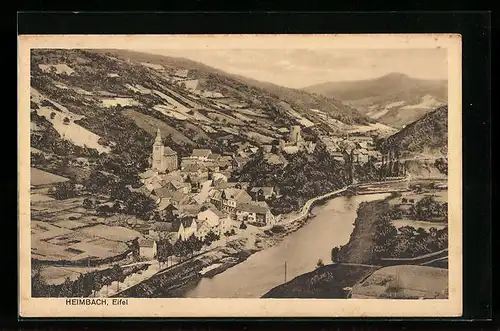 AK Heimbach / Eifel, Totale aus der Vogelschau