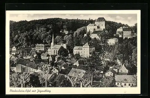 AK Blankenheim / Eifel, Gesamtansicht mit Jugendburg