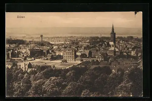 AK Düren, Totale aus der Vogelschau