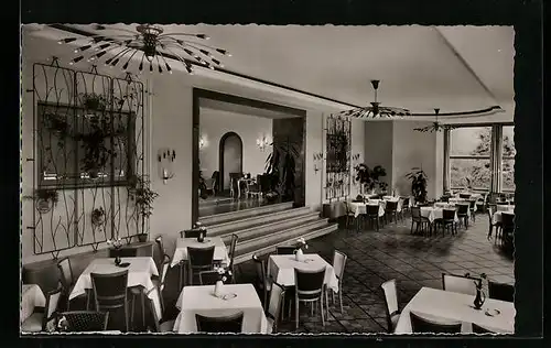 AK Boppard / Rhein, Parkrestaurant Ebertor, Innenansicht