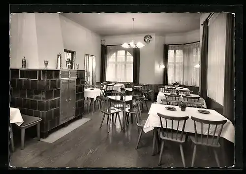 AK Wirsberg /Ofr., Innenansicht Hotel Hubertus