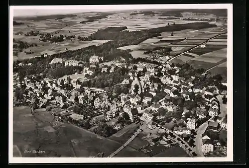 AK Bad Steben, Ortsansicht vom Flugzeug aus