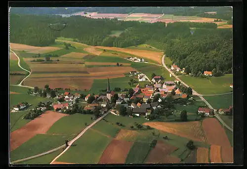 AK Lif.-Rothmannsthal, Ortsansicht vom Flugzeug aus