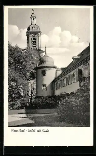 AK Wiesentheid, Schloss mit Kirche