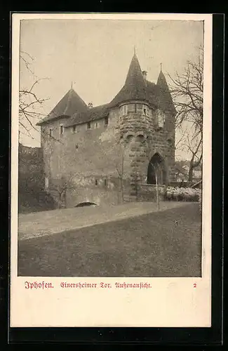 AK Iphofen, Einersheimer Tor, Aussenansicht