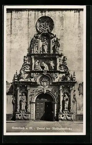 AK Dettelbach a. M., Portal der Wallfahrtskirche