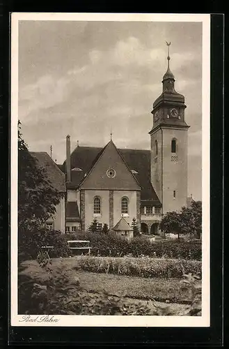 AK Bad Steben, Kirche mit Anlagen