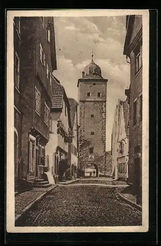 AK Ochsenfurt a. Main, Blick zum Klingenturm, Deutsche Jugendherberge