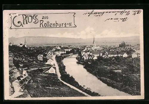 AK Rottenburg a. N., Totalansicht