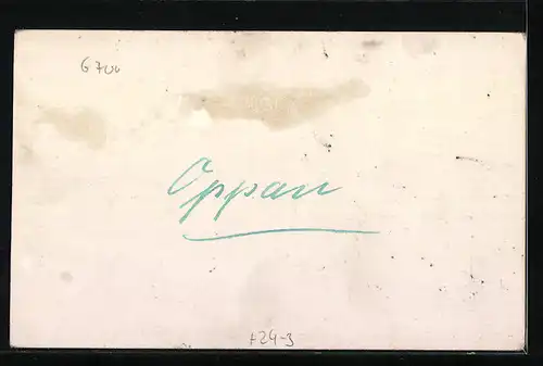 AK Oppau, Explosion in der Stadt am 21.9.1921, vorn fortgeschleuderte Eisenteile