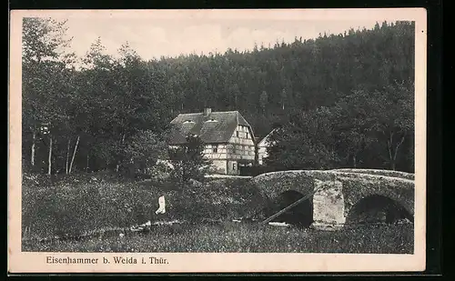 AK Weida i. Thür., Gasthaus Eisenhammer