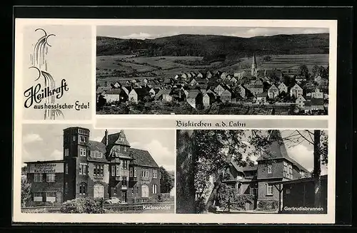 AK Biskirchen a. d. Lahn, Karlssprudel, Gertrudisbrunnen, Totalansicht