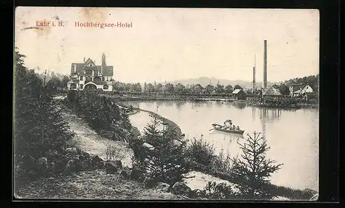 AK Lahr i. B., Blick zum Hochbergsee-Hotel
