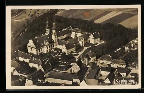 AK Obermarchtal, Teilansicht, Flugzeugaufnahme