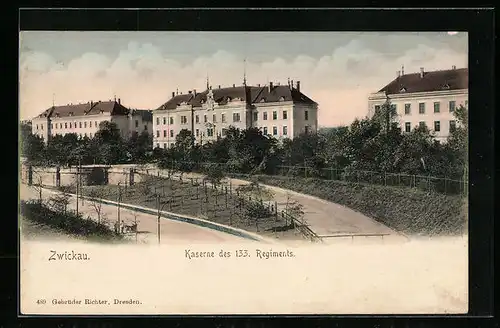 AK Zwickau, Kaserne des 133. Regiments