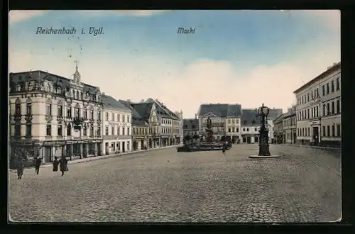 AK Reichenbach i. Vgtl., Partie am Markt