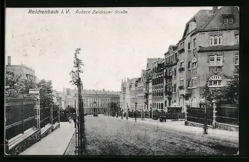 AK Reichenbach i. V., Äussere Zwickauer Strasse