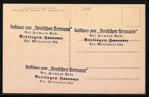 AK Brelingen, Gasthaus Zum deutschen Herrmann, Bes. Herrmann Rode