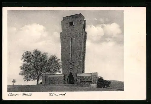 AK Teterow-Meckl, Blick auf Ehrenmal