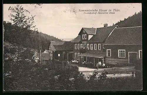AK Vesser /Th., Fremdenhof Deutsches Haus