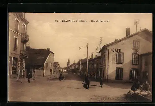 AK Thaon-les-Vosges, Rue de Lorraine