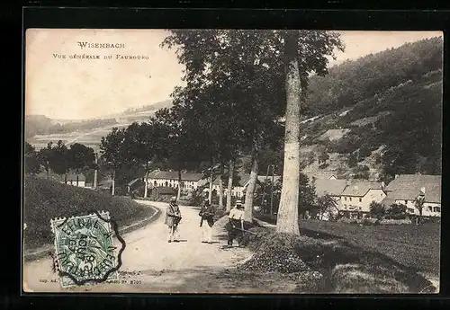 AK Wisembach, Vue Générale du Faubourg