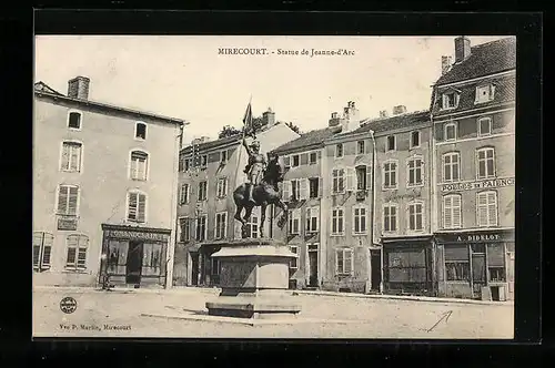 AK Mirecourt, Statue de Jeanne-d`Arc