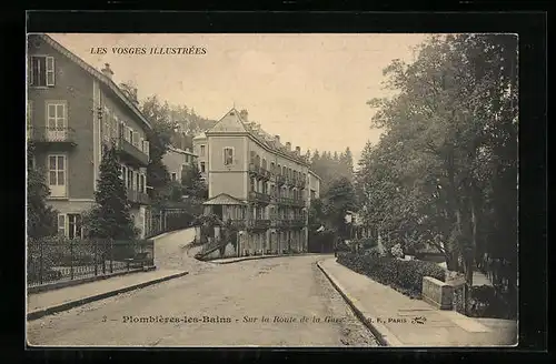 AK Plombières-les-Bains, sur la Route de la Gare