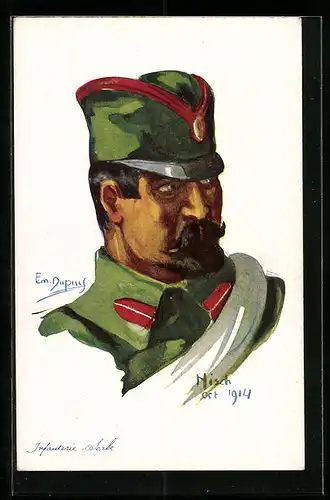 Künstler-AK Em. Dupuis: Infanterie Serbe