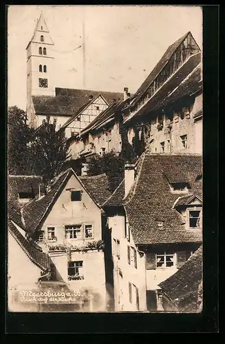 AK Meersburg /Bodensee, Teilansicht mit Kirche