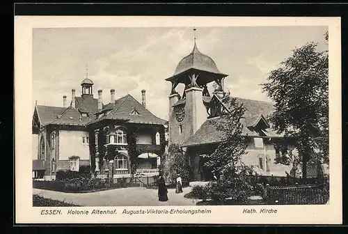 AK Essen, Kolonie Altenhof, Kath. Kirche am Augusta-Viktoria-Erholungsheim