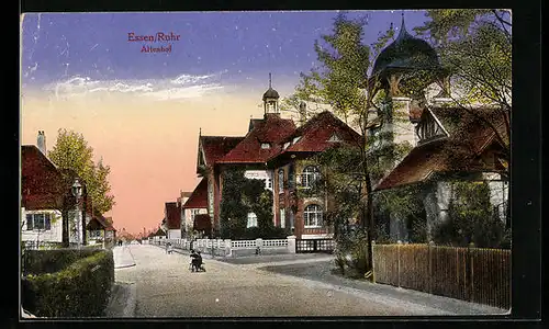 AK Essen, Kolonie Altenhof, Kinder auf der Strasse in der Kolonie