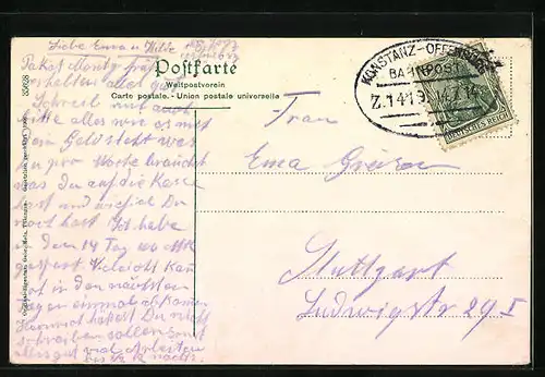 AK Triberg, Partie b. Schwarzwald-Hotel